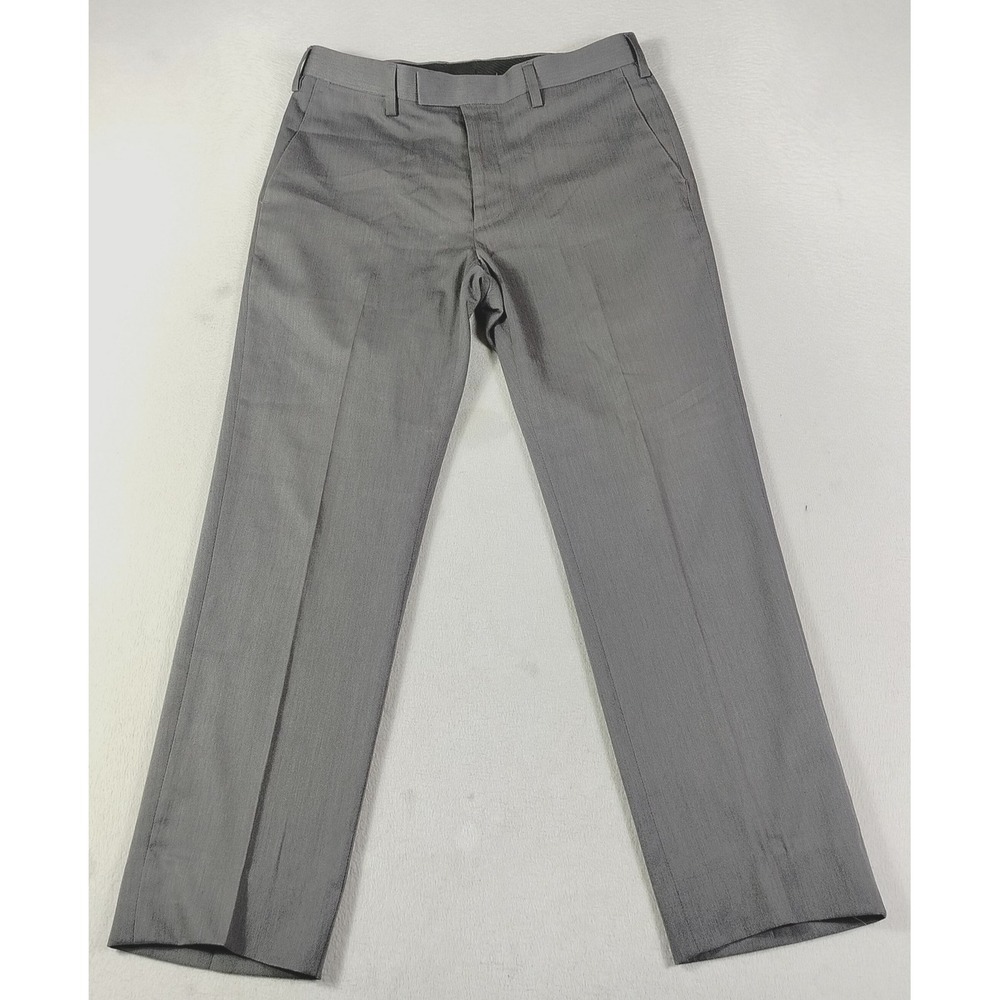 Louis Raphael Pants Mens 33 Gray Herringbone Dress Slacks Office Career Business